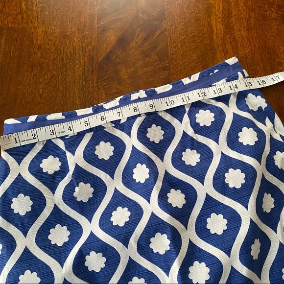 Boden Blue and White Pencil Skirt - Picture 5 of 8